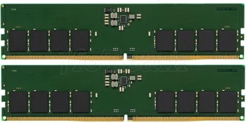 Photo de Kit Barrettes mémoire 32Go (2x16Go) DIMM DDR5 Kingston ValueRAM  4800MHz (Vert)