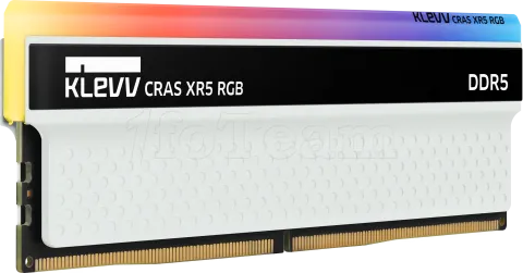 Photo de Kit Barrettes mémoire 32Go (2x16Go) DIMM DDR5 Klevv Cras XR5 RGB  6200MHz (Noir/Blanc)