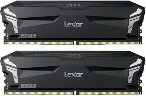 Photo de Kit Barrettes mémoire 32Go (2x16Go) DIMM DDR5 Lexar Ares 2nd Gen 6000MHz (Noir)