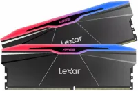 Photo de Kit Barrettes mémoire 32Go (2x16Go) DIMM DDR5 Lexar Ares 2nd Gen RGB 8000MHz (Noir)