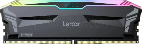 Photo de Kit Barrettes mémoire 32Go (2x16Go) DIMM DDR5 Lexar Ares RGB  6400MHz (Noir)