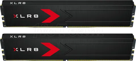 Photo de Kit Barrettes mémoire 32Go (2x16Go) DIMM DDR5 PNY XLR8 Gaming Epic-X 6000MHz CL30 (Noir)