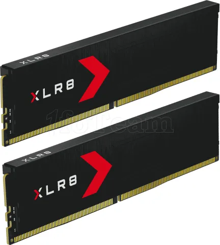 Photo de Kit Barrettes mémoire 32Go (2x16Go) DIMM DDR5 PNY XLR8 Gaming Epic-X 6400MHz CL36 (Noir)