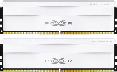 Photo de Kit Barrettes mémoire 32Go (2x16Go) DIMM DDR5 Silicon Power XPower Zenith 6000Mhz (Blanc)