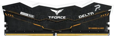 Photo de Kit Barrettes mémoire 32Go (2x16Go) DIMM DDR5 Team Group T-Force Tuf Gaming Alliance RGB  5200MHz (Noir)