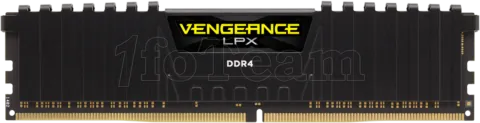 Photo de Kit Barrettes mémoire 32Go (4x8Go) DIMM DDR4 Corsair Vengeance LPX 3200Mhz (Noir) optimisé Ryzen