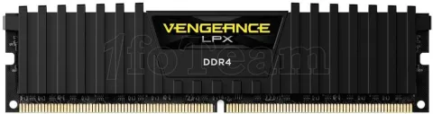 Photo de Kit Barrettes mémoire 32Go (4x8Go) DIMM DDR4 Corsair Vengeance LPX  3200Mhz (Noir)