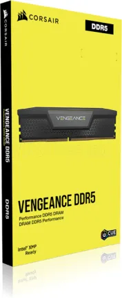 Photo de Kit Barrettes mémoire 48Go (2x24Go) DIMM DDR5 Corsair Vengeance 5200MHz (Noir)