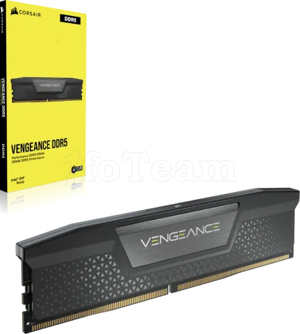 Photo de Kit Barrettes mémoire 64Go (2x32Go) DIMM DDR5 Corsair Vengeance  5200MHz (Noir)