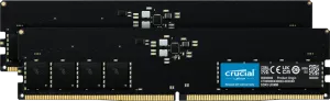 Photo de Kit Barrettes mémoire 64Go (2x32Go) DIMM DDR5 Crucial Classic 4800MHz (Noir)
