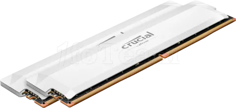 Photo de Kit Barrettes mémoire 64Go (2x32Go) DIMM DDR5 Crucial Pro OC Gaming 6400MHz (Blanc)