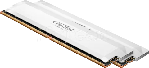 Photo de Kit Barrettes mémoire 64Go (2x32Go) DIMM DDR5 Crucial Pro OC Gaming 6400MHz (Blanc)