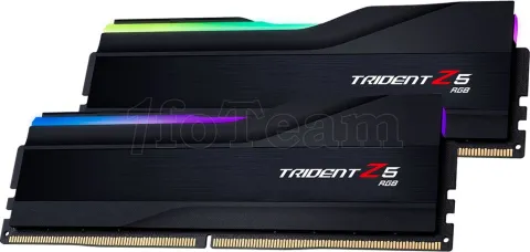 Photo de Kit Barrettes mémoire 64Go (2x32Go) DIMM DDR5 G.Skill Trident Z5 RGB  6000MHz (Noir)