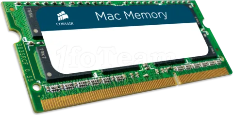 Photo de Kit Barrettes mémoire 8Go (2x4Go) SODIMM DDR3 Corsair Mac Memory PC3-12800 (1600MHz) (Vert)