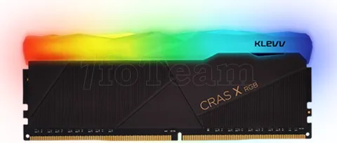 Photo de Kit Barrettes mémoire RAM DDR4 16Go (2x8Go) Klevv Cras X RGB  3200Mhz (Noir)