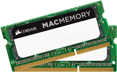 Photo de Kit Barrettes mémoire RAM SODIMM DDR3L 8Go (2x4Go) Corsair MacMemory Apple PC10666 (1333MHz)