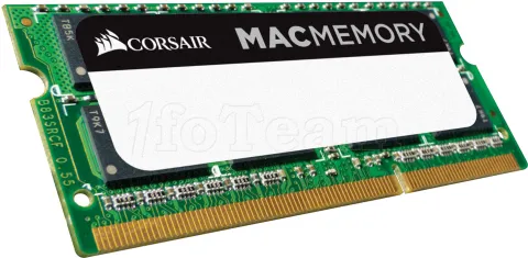Photo de Kit Barrettes mémoire RAM SODIMM DDR3L 8Go (2x4Go) Corsair MacMemory Apple PC10666 (1333MHz)