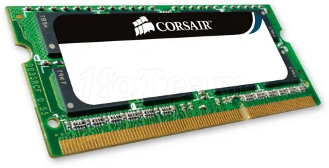 Photo de Kit Barrettes mémoire SODIMM DDR3 8Go (2x4Go) Corsair PC3-10666 (1333MHz) (Vert)