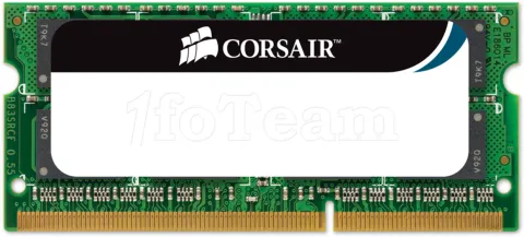 Photo de Kit Barrettes mémoire SODIMM DDR3 8Go (2x4Go) Corsair PC3-10666 (1333MHz) (Vert)