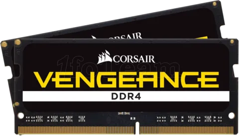 Photo de Kit Barrettes mémoire SODIMM DDR4 16Go (2x8Go) Corsair Vengeance  3200Mhz (Noir)