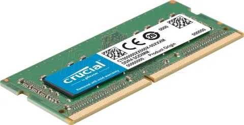 Photo de Kit Barrettes mémoire SODIMM DDR4 32Go (2x16Go) Crucial Mac 2666Mhz (Vert)