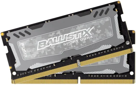 Photo de Kit Barrettes mémoire SODIMM DDR4 Ballistix Sport LT  2400Mhz 32Go (2x16Go) (Gris)