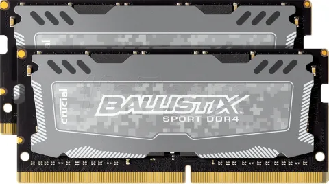 Photo de Kit Barrettes mémoire SODIMM DDR4 Ballistix Sport LT  2400Mhz 32Go (2x16Go) (Gris)