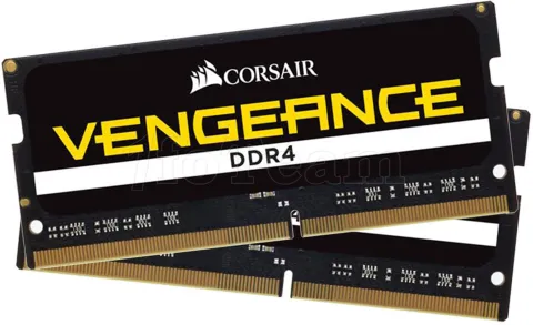 Photo de Kit Barrettes mémoire SODIMM DDR4 Corsair Vengeance  2400Mhz 16Go (2x8Go) (Noir)