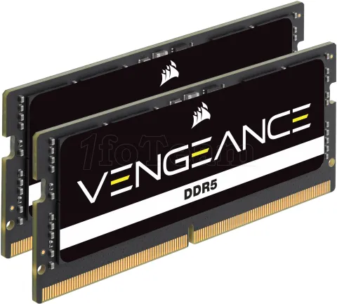 Photo de Kit Barrettes mémoire SODIMM DDR5 32Go (2x16Go) Corsair Vengeance  4800MHz (Noir)