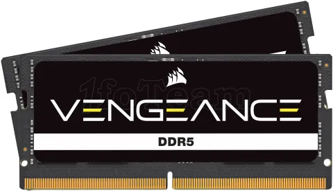 Photo de Kit Barrettes mémoire SODIMM DDR5 64Go (2x32Go) Corsair Vengeance  4800MHz (Noir)
