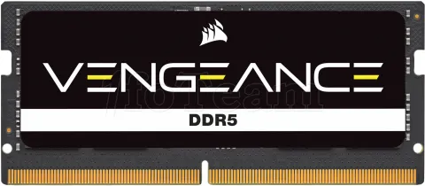 Photo de Kit Barrettes mémoire SODIMM DDR5 64Go (2x32Go) Corsair Vengeance  4800MHz (Noir)