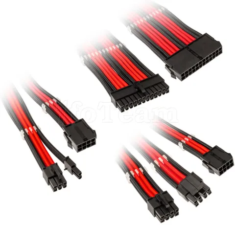 Photo de Kit de câbles modulaires Kolink Core Adept pour alimentations (Noir/Rouge)