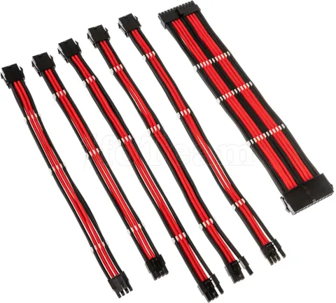 Photo de Kit de câbles modulaires Kolink Core Adept pour alimentations (Noir/Rouge)