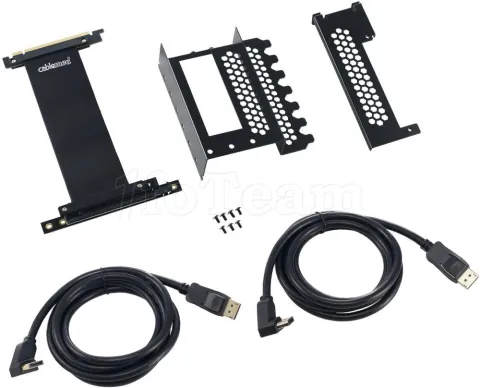 Photo de Kit Riser PCIe 3.0 16X CableMod avec équerre et câbles (Noir) -- Id : 170036