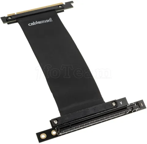 Photo de Kit Riser PCIe 3.0 16X CableMod avec support vertical et nappe 20cm (Noir)
