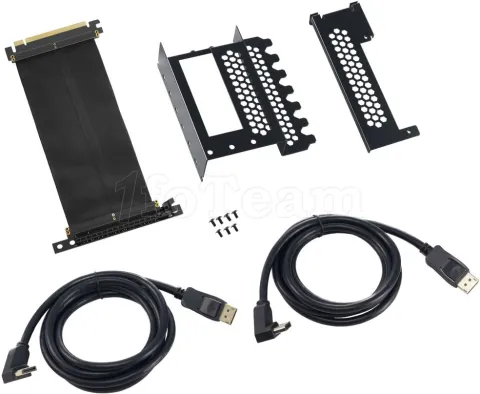 Photo de Kit Riser PCIe 3.0 16X CableMod avec support vertical et nappe 20cm (Noir)