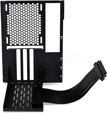 Photo de Kit Riser PCIe 3.0 16X Lian-Li pour O11 Dynamic Mini avec support vertical et nappe 20cm (Noir)