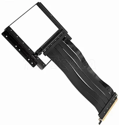 Photo de Kit Riser PCIe 4.0 16X Lian-Li pour O11 Dynamic Evo avec support vertical et nappe 20cm (Noir)