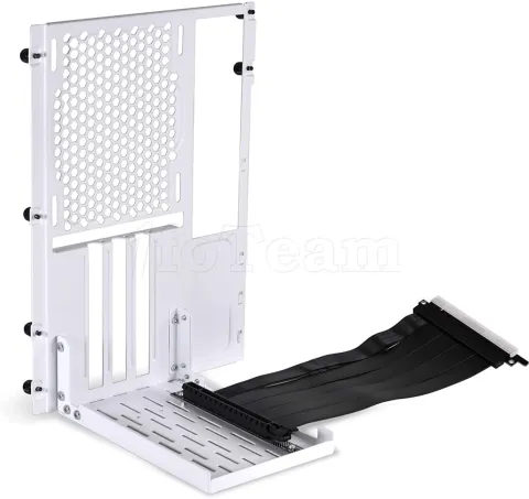 Photo de Kit Riser PCIe 4.0 16X Lian-Li pour O11 Dynamic Mini avec support vertical et nappe 20cm (Blanc)