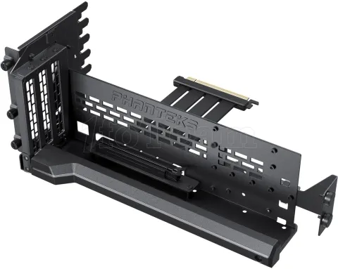 Photo de Kit Riser PCIe 4.0 16X Phanteks Premium RGB avec support vertical et nappe 22cm (Noir)