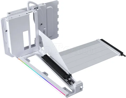 Photo de Kit Riser PCIe 5.0 16X Lian-Li V4 avec support vertical et nappe 20cm (Blanc)