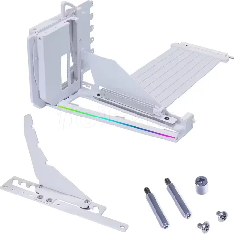 Photo de Kit Riser PCIe 5.0 16X Lian-Li V4 avec support vertical et nappe 20cm (Blanc)