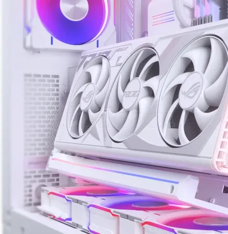 Photo de Kit Riser PCIe 5.0 16X Phanteks Premium Gen5 avec support vertical et nappe 22cm (Blanc)