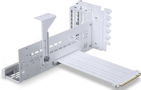 Photo de Kit Riser PCIe 5.0 16X Phanteks Premium Gen5 avec support vertical et nappe 22cm (Blanc)