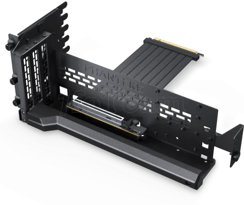 Photo de Kit Riser PCIe 5.0 16X Phanteks Premium Gen5 avec support vertical et nappe 22cm (Noir)
