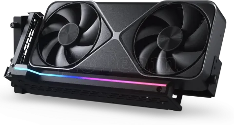 Photo de Kit Riser PCIe 5.0 16X Phanteks Premium Gen5 avec support vertical et nappe 22cm (Noir)