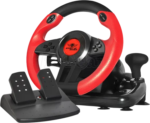 Photo de Kit Volant + Pédalier Spirit Of Gamer Race Wheel Pro 1 (Noir/Rouge)