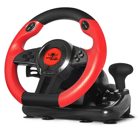 Photo de Kit Volant + Pédalier Spirit Of Gamer Race Wheel Pro 1 (Noir/Rouge)