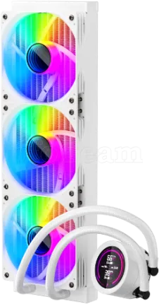 Photo de Kit Watercooling AIO 1stPlayer TS4 RGB - 360mm (Blanc)