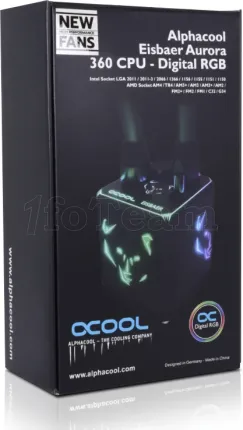 Photo de Kit Watercooling AIO Alphacool Eisbaer Aurora HPE RGB - 360mm (Noir)